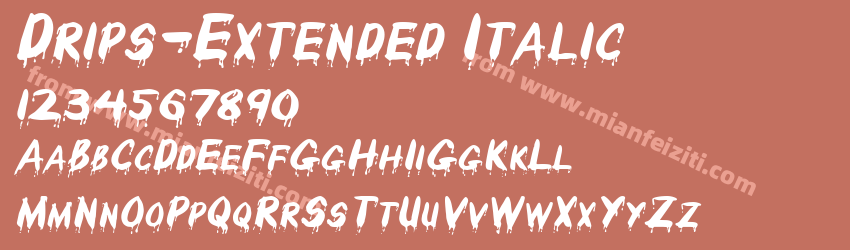 Drips Extended Italic预览图1
