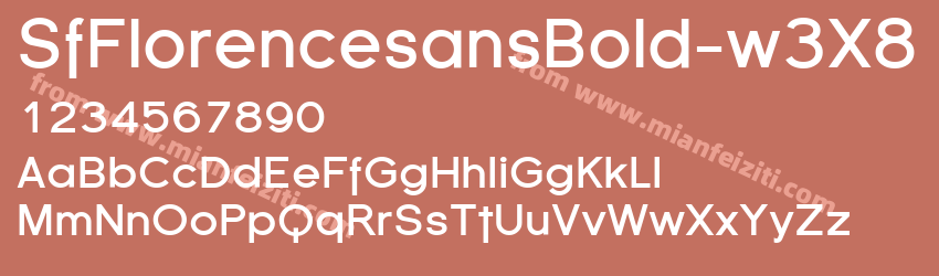 Sf Florencesans Bold w3X8预览图1