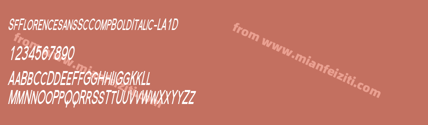SF Florencesans SC Comp Bold Italic预览图1