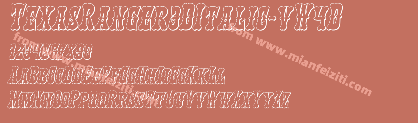 Texas Ranger3D Italic vW4D预览图1