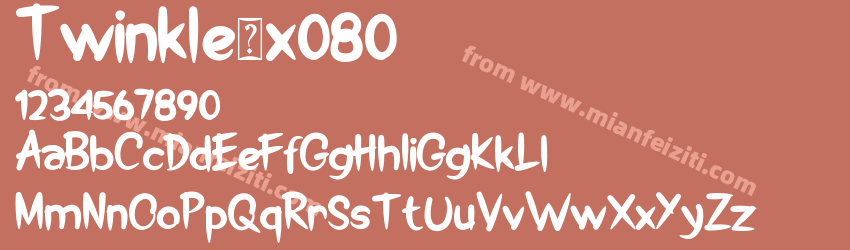 Twinkle-x080字体预览
