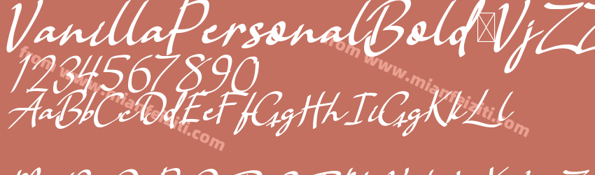 Vanilla Personal Bold预览图1