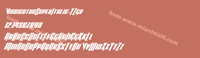 Vindicator Super Italic Y Zg8预览图1