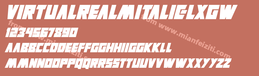 VirtualRealmItalic-LxgW字体预览