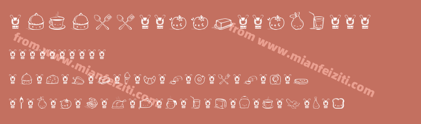 Kawaii_Food_Font_II预览图1