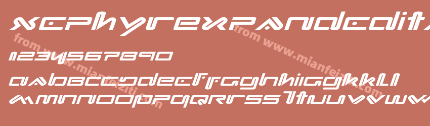 Xephyr Expanded Italic jl3O预览图1