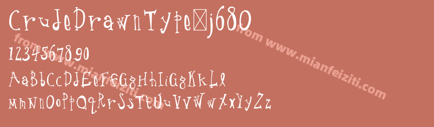 Crude Drawn Type Regular预览图1