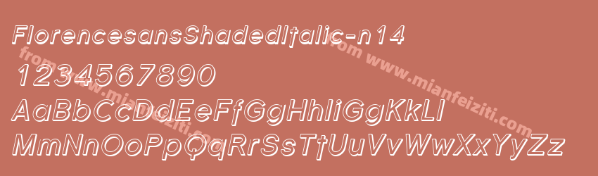 Florencesans Shaded Italic n14预览图1