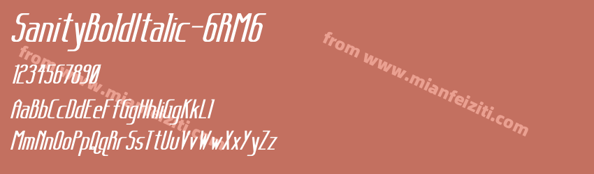 Sanity Bold Italic 6RM6预览图1