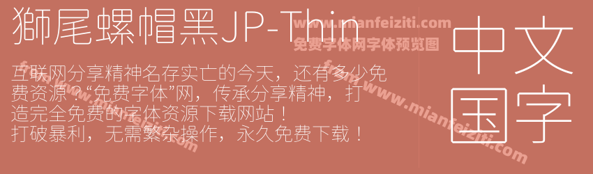 獅尾螺帽黑JP-Thin预览图1