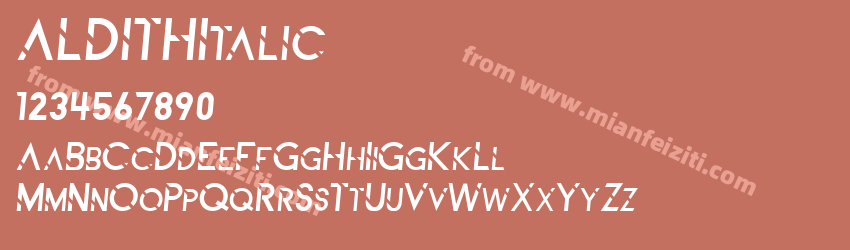 ALDITH Italic预览图1