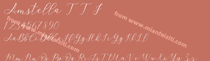 Amstella TTF字体预览