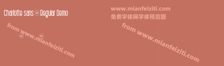 Charlotte sans Demo Regular预览图1