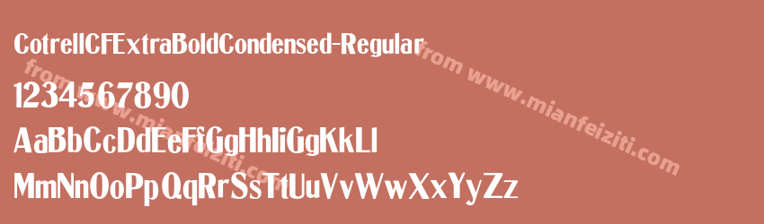 CotrellCFExtraBoldCondensed-Regular字体预览