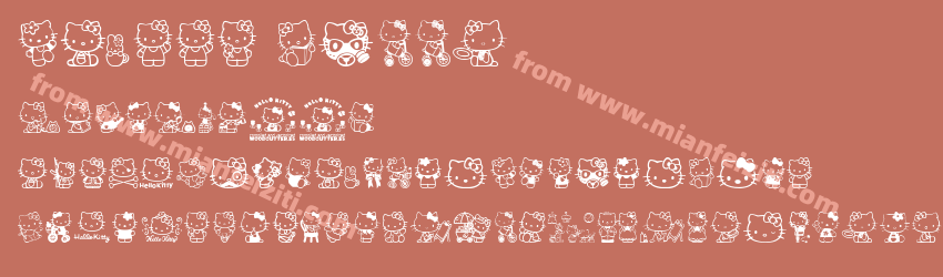 Hello Kitty字体预览