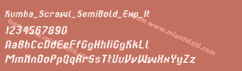 Kumba_Scrawl_SemiBold_Exp_It字体预览