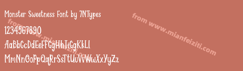 Monster Sweetness Font by 7NTypes字体预览