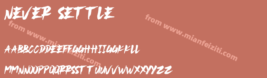 Never Settle Demo Reguler预览图1