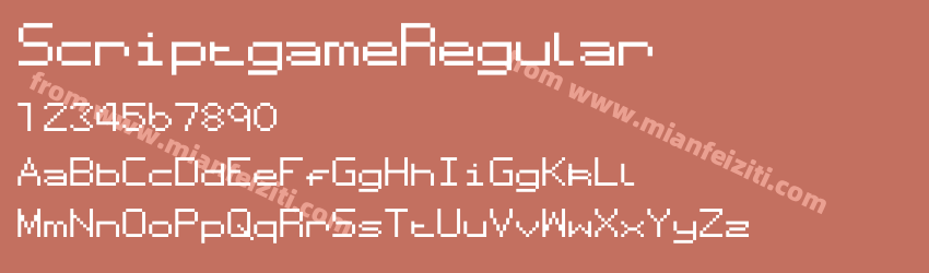 Scriptgame Font RG预览图1