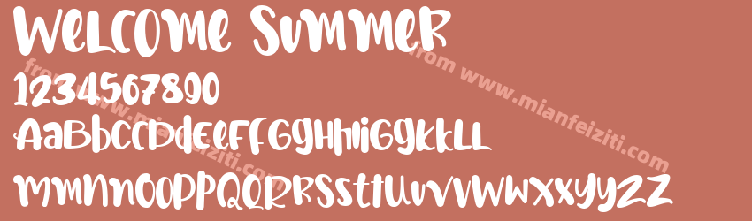 Welcome Summer字体预览