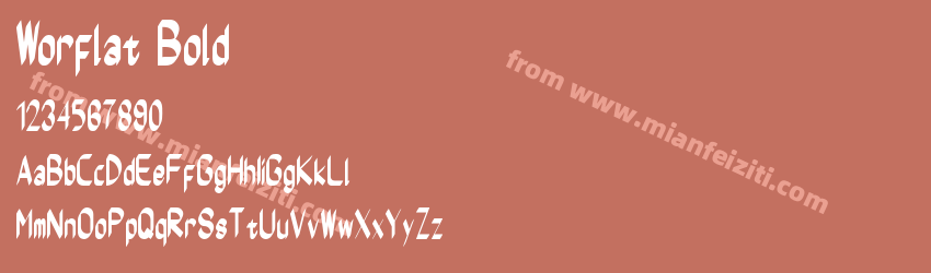 Worflat Bold字体预览