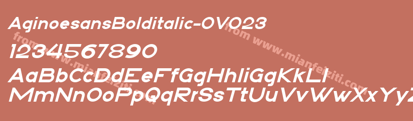 Aginoesans Bolditalic OVO23预览图1