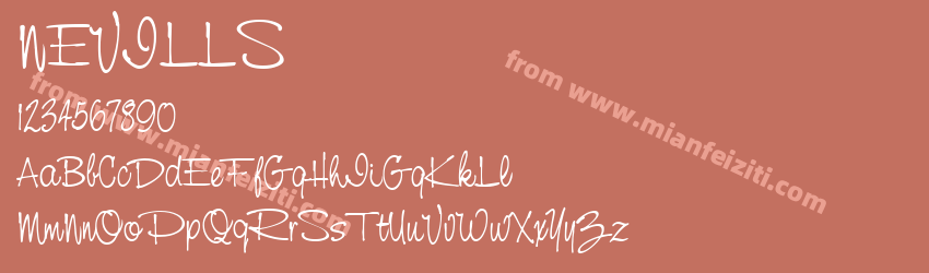 Neville Script Regular预览图1