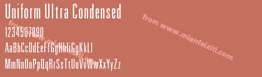 Uniform Ultra Condensed Regular预览图1
