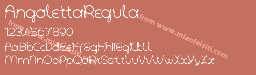 AngolettaRegula字体预览