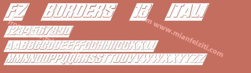 FZ BORDERS 13 ITALIC预览图1