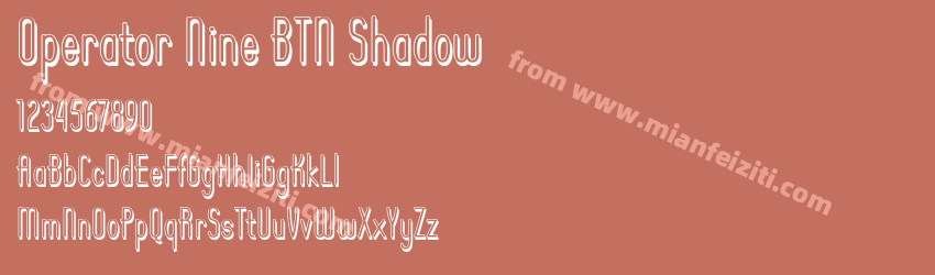 Operator Nine BTN Shadow字体预览