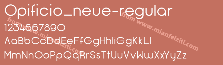 Opificio_neue-regular字体预览