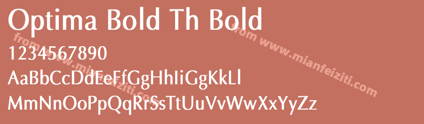 Optima Bold Th Bold字体预览