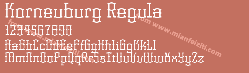 Korneuburg Regula字体预览