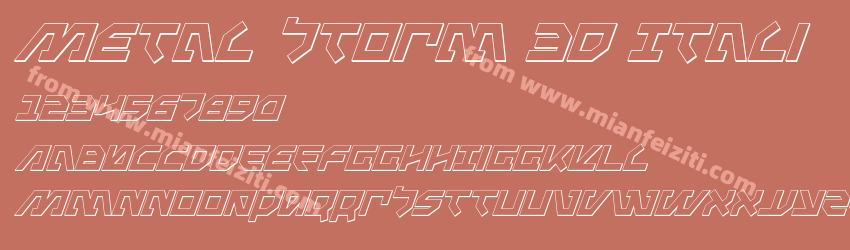 Metal Storm 3D Italic预览图1