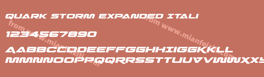Quark Storm Expanded Italic预览图1
