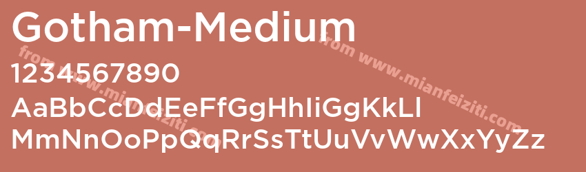 Gotham-Medium字体预览