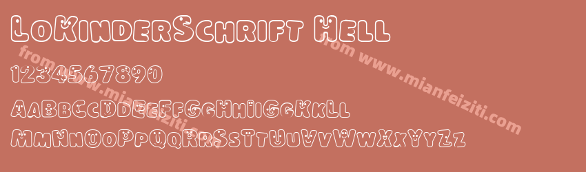 Lo Kinder Schrift Hell预览图1