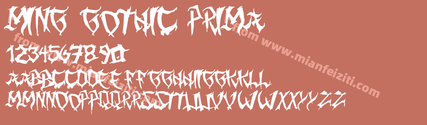 Ming Gothic Prima字体预览