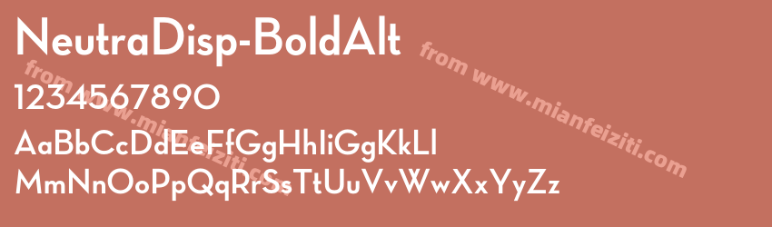 NeutraDisp-BoldAlt字体预览
