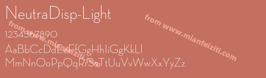 NeutraDisp-Light字体预览