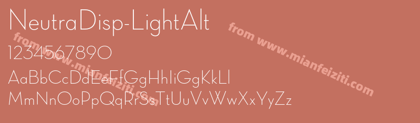 NeutraDisp-LightAlt字体预览