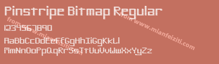 Pinstripe Bitmap Regular字体预览