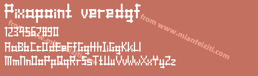 Pixapoint veredgf字体预览
