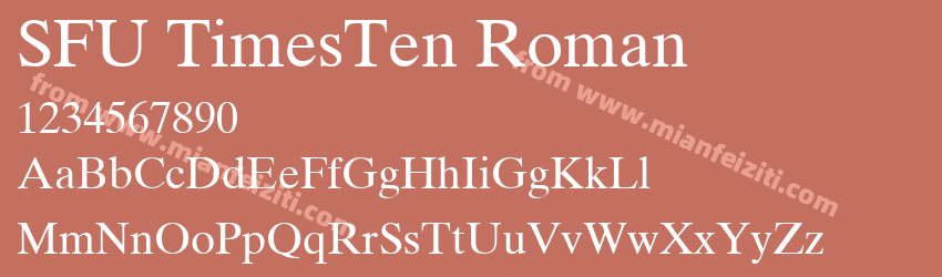 SFU Times Ten Roman预览图1
