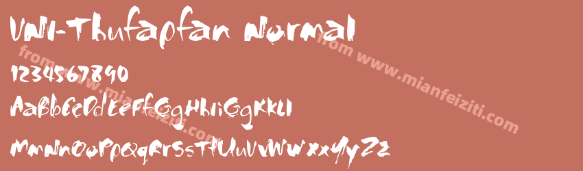 VNI-Thufapfan Normal字体预览