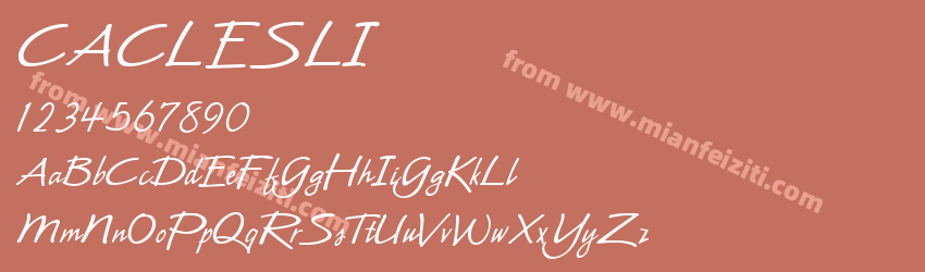 CACLESLI字体预览
