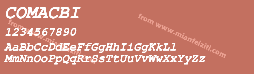 ER Kurier Mac Bold Italic预览图1