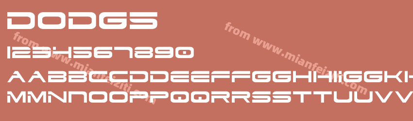DODG5字体预览
