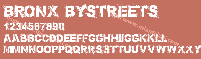 Bronx-Bystreets字体预览
